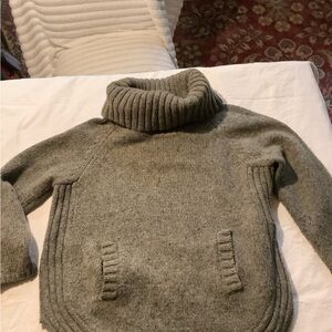 Cynthia Rowley Taupe Ribbed Turtleneck Sweater